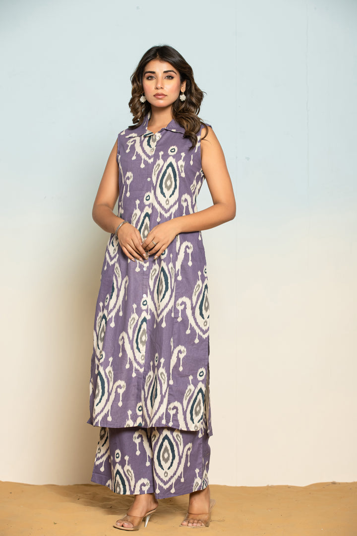 ITI INDIGO COTTON KURTA PANT SET