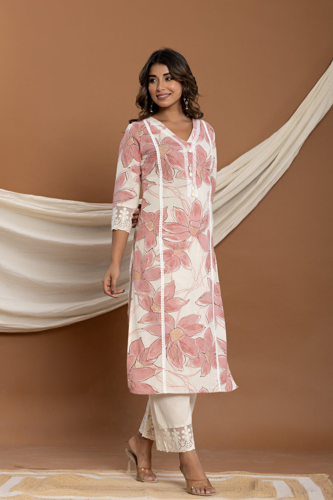Hardik Rosy cotton kurta pant set