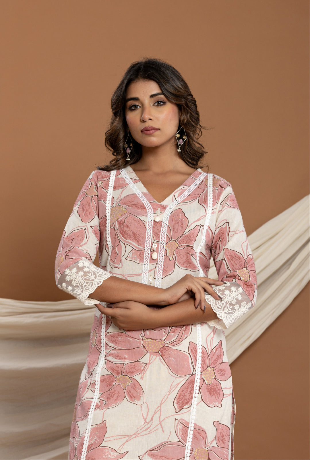 Hardik Rosy cotton kurta pant set