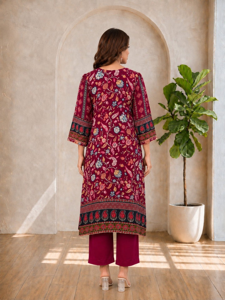 Maurya Rose Premium Muslin Kurta Set