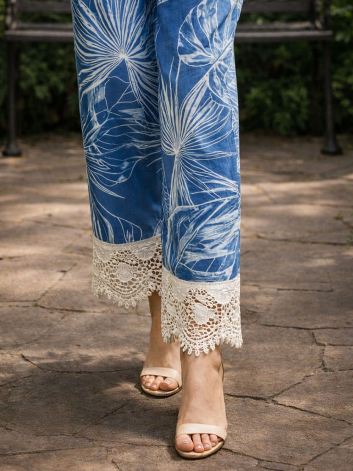 Perka indi cotton lace co-ord set