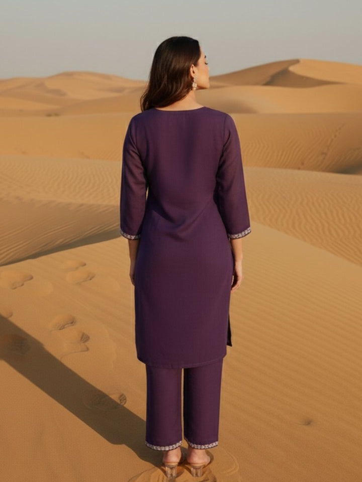 Parikrama Orchid embroidery co-ord set