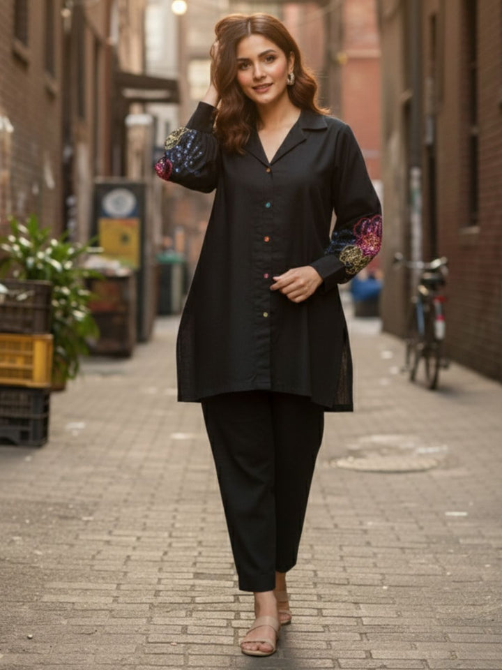 Niharika Onyx Handwork Co-ord Set