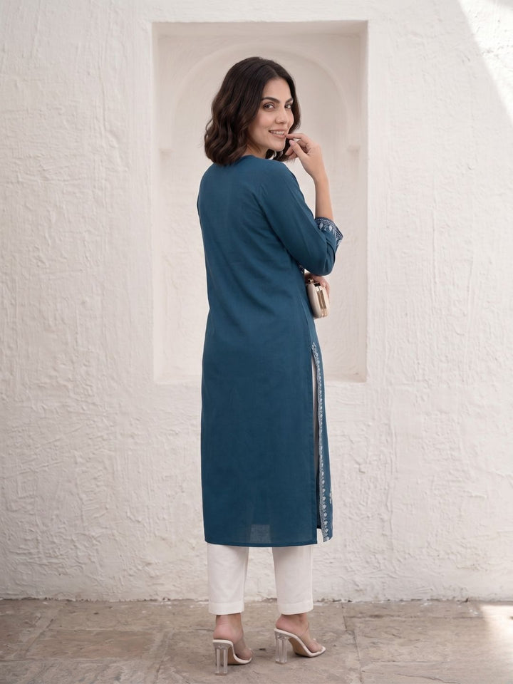 Nabha Azure Printed Kurti