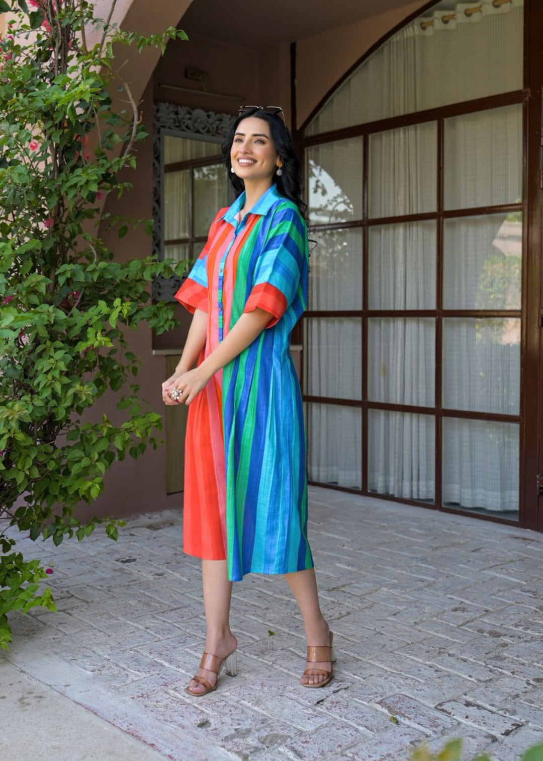 Tatva squash cotton midi dress