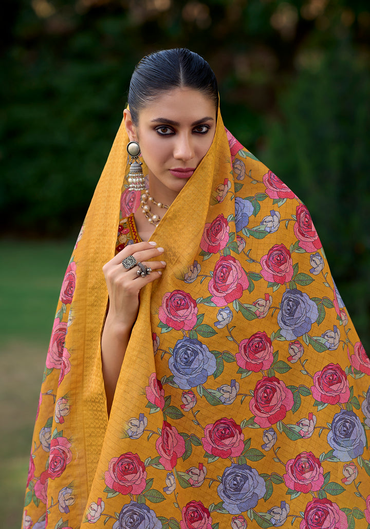 Simaya Yellow Embroidered Suit Set