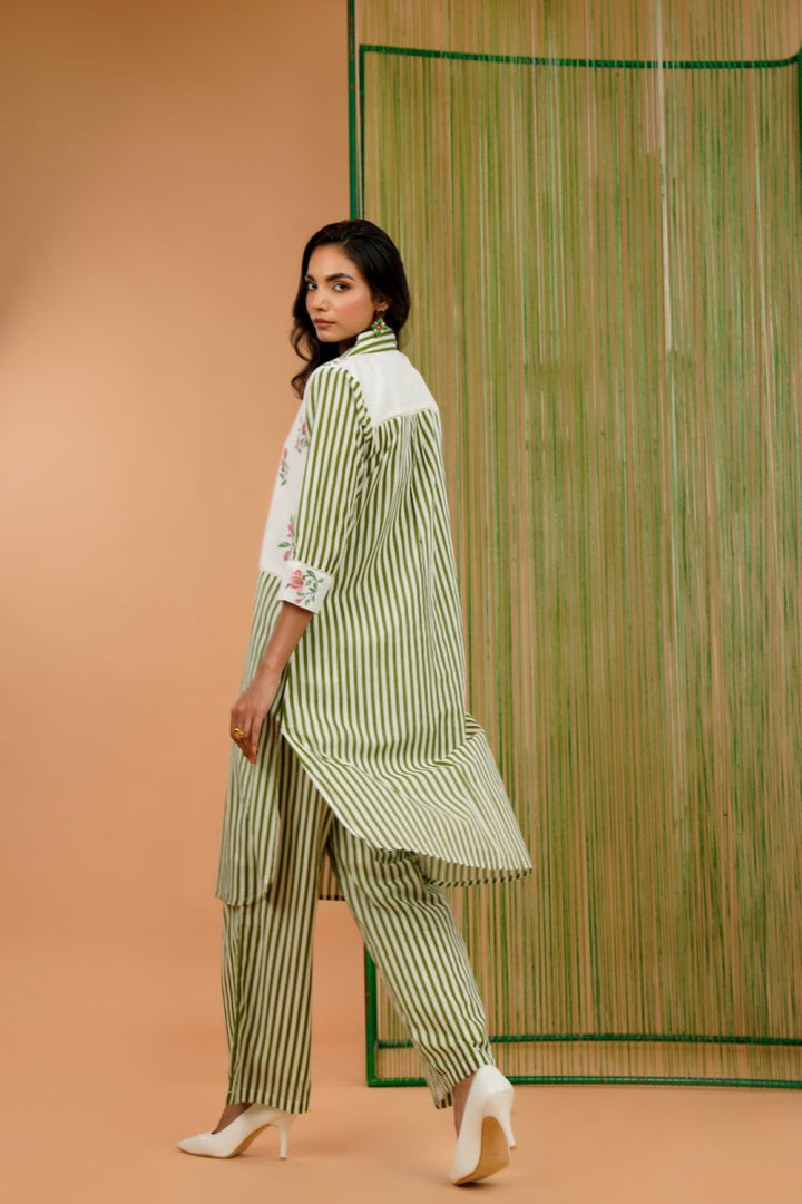 Tatva slime Stripes cotton co-ord set