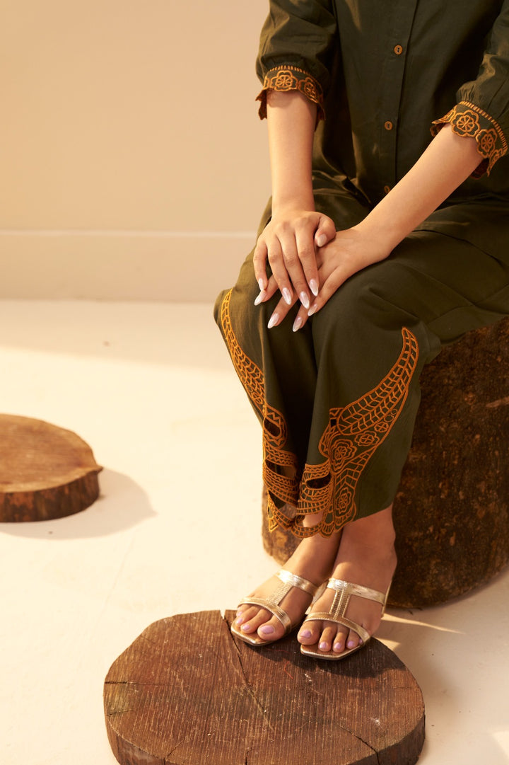 Tisca forest embroidery co-ord set
