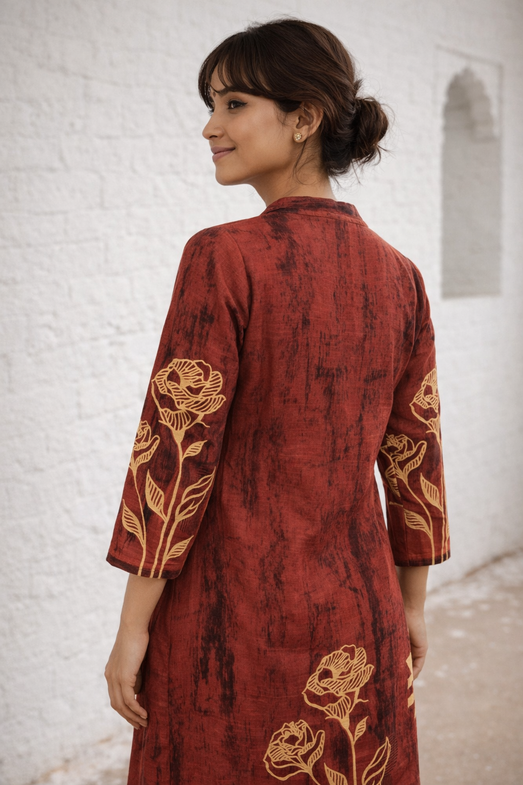 Swades Tangerine cotton co-ord set