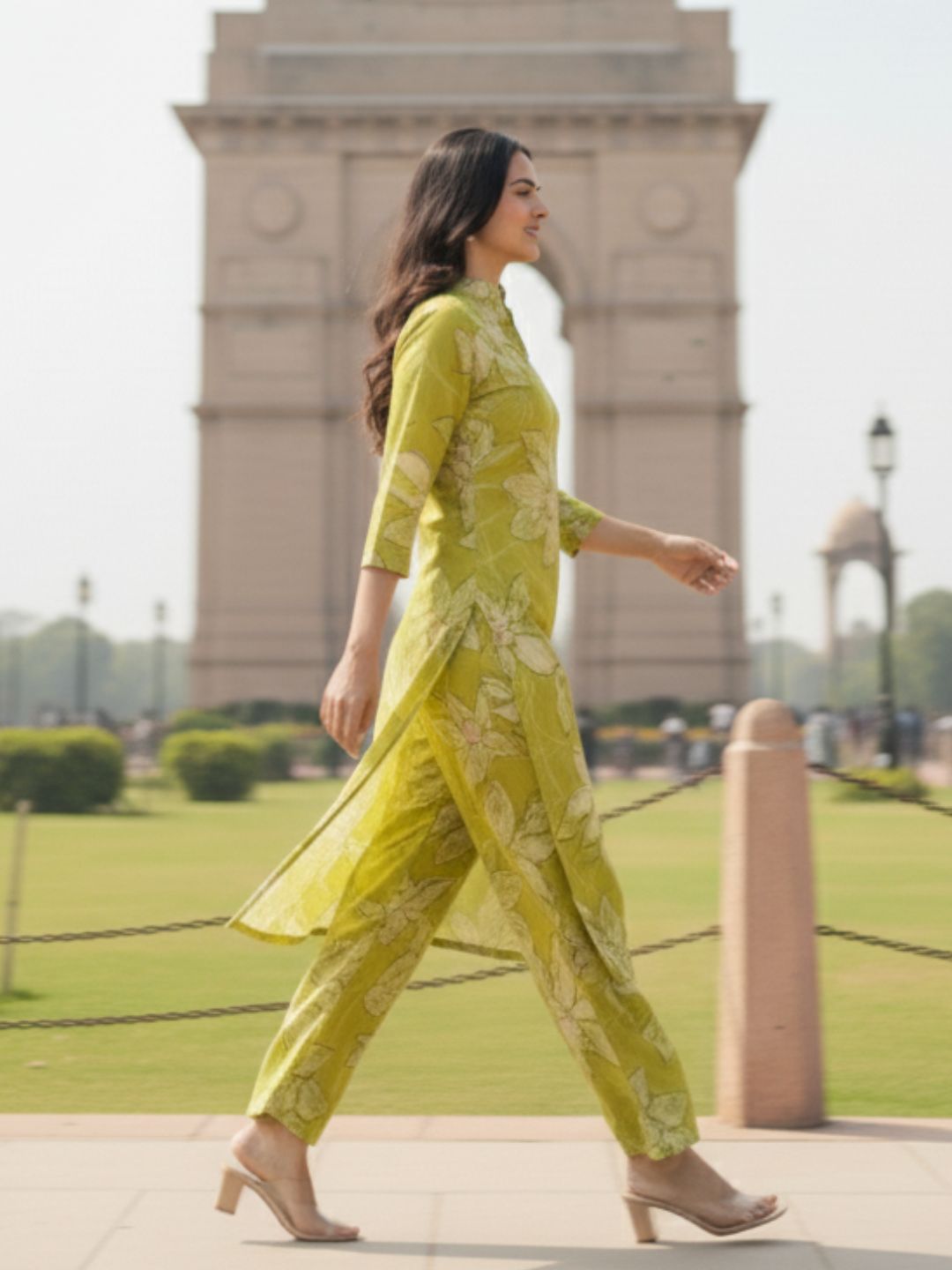 Maurya Shamrock Cotton Kurta Pant Set