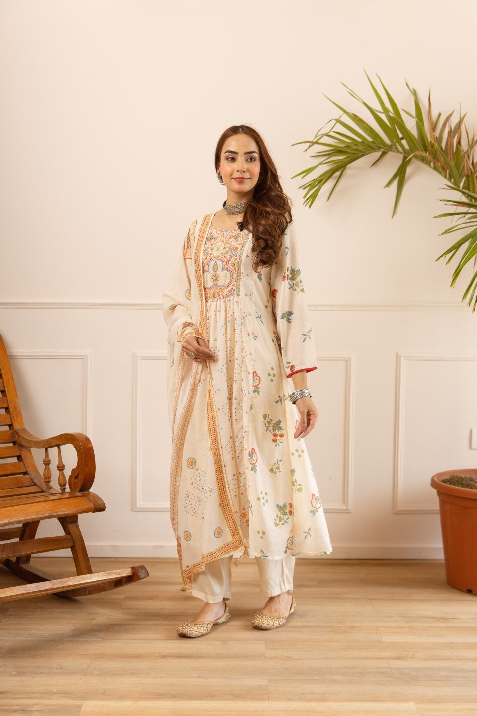 Karen alabaster cotton suit set
