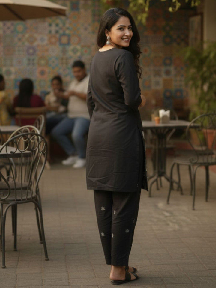 Leena Swish Embroidery Co-ord Set