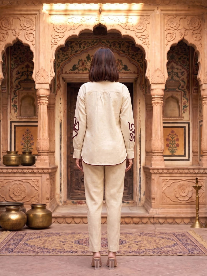 Wespret parch embroidery cotton co-ord set