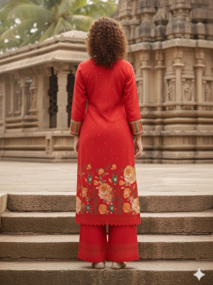 Kabool Scarlet Work Suit Set