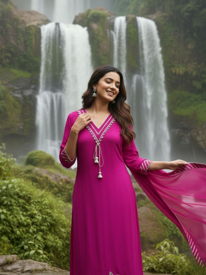 Albeli cameo premium work suit set