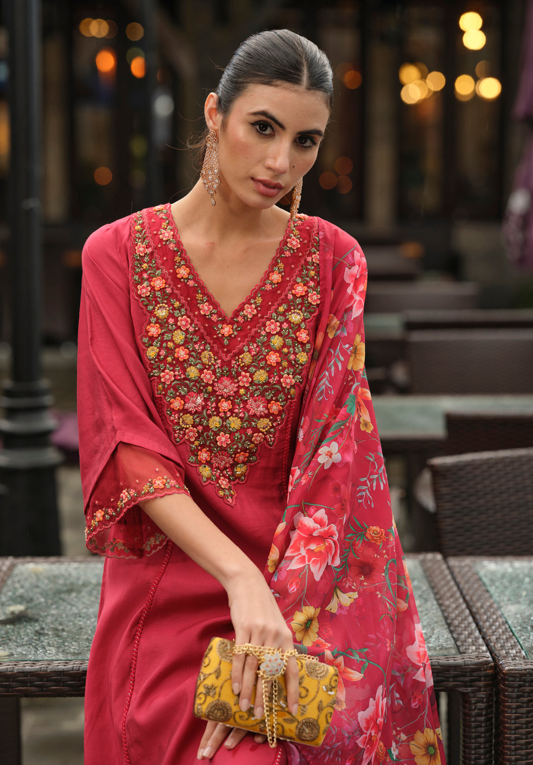 Meher Flamingo Pakistani Embroidery Suit Set