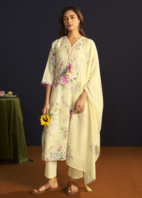 Itrh canary cotton linen suit set