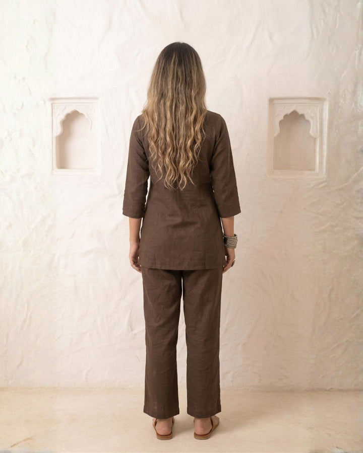 Sargi Earthwood embroidery cotton co-ord set