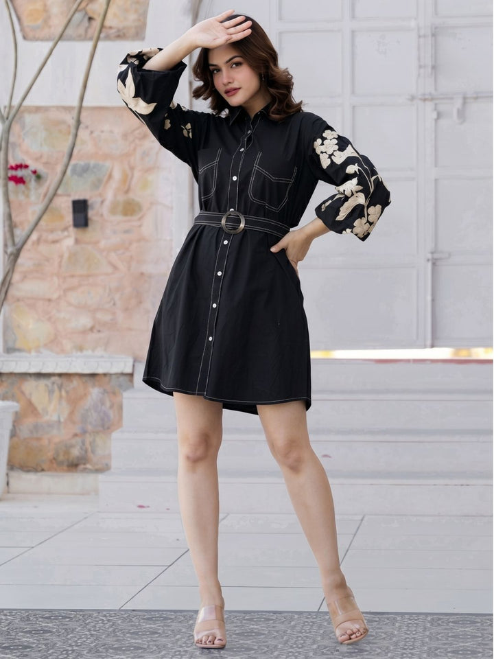 Akira Sapphire Cotton Dress