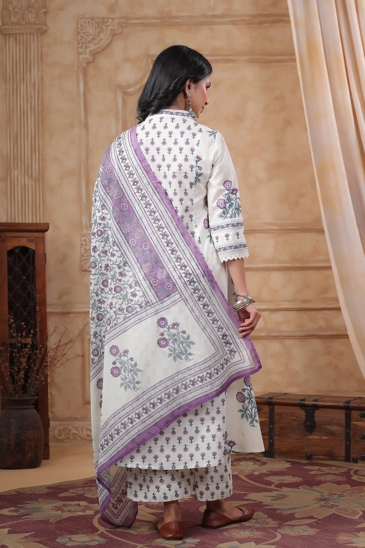 Hiya Orchid premium cotton suit set