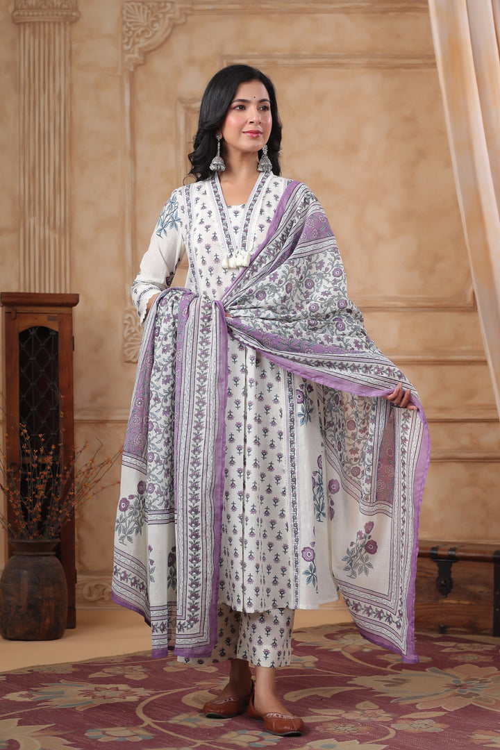 Hiya Orchid premium cotton suit set