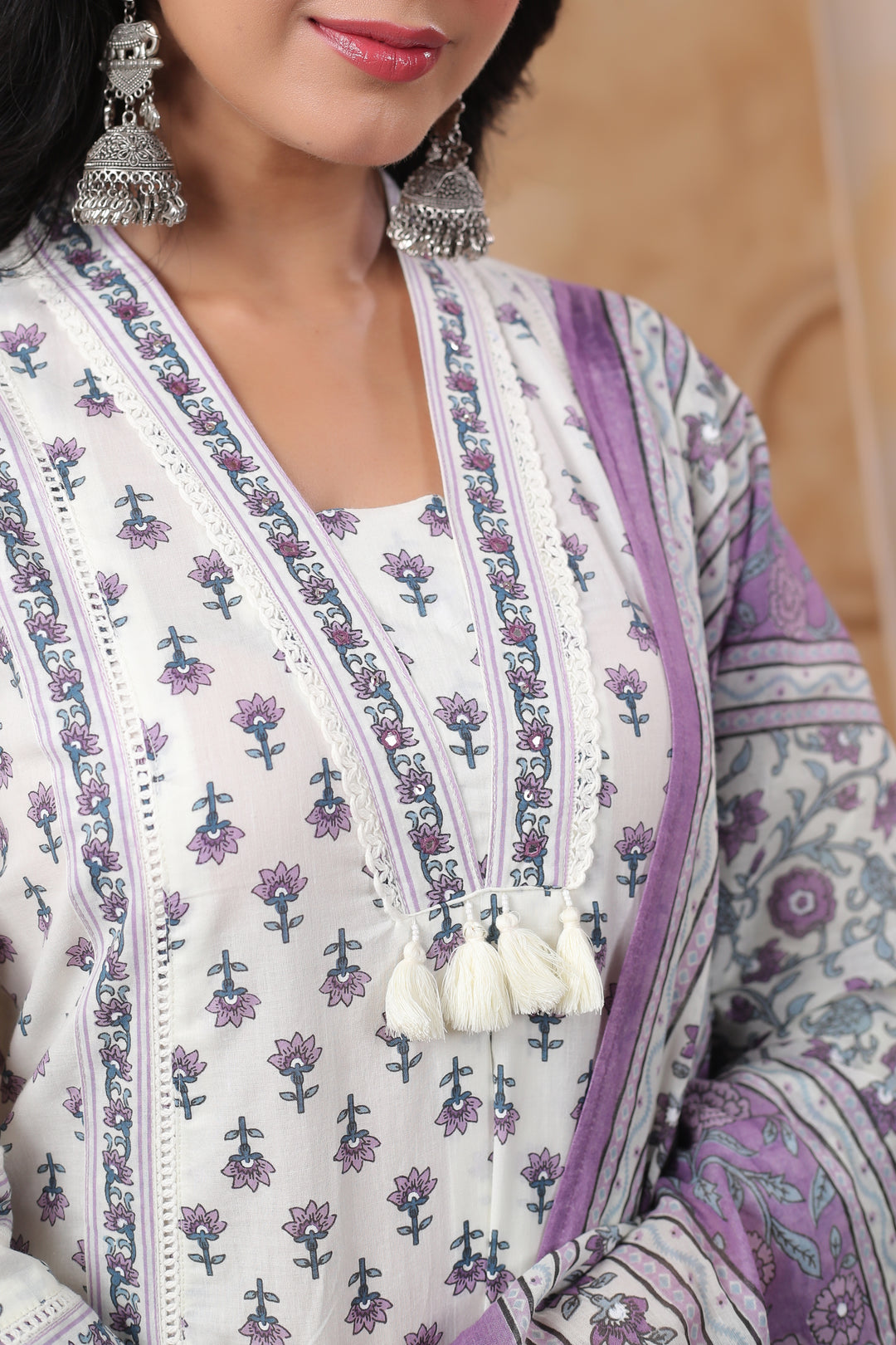 Hiya Orchid premium cotton suit set