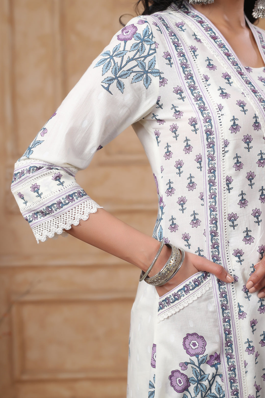 Hiya Orchid premium cotton suit set