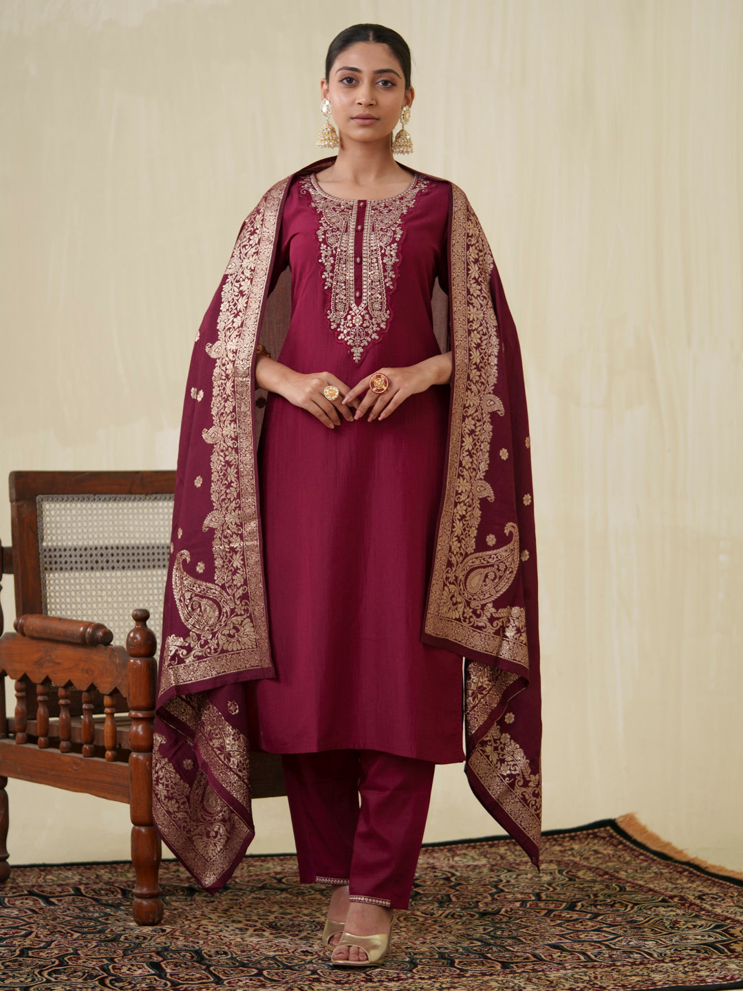 Reva Mulberry Work Suit Set