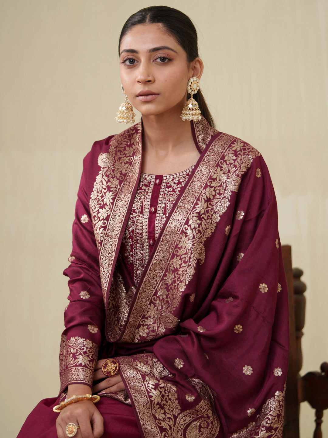 Reva Mulberry Work Suit Set