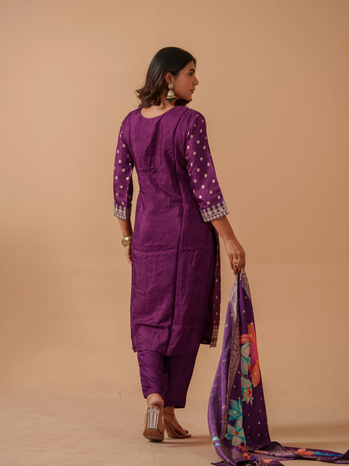 Palash Orchid Full Work Suit Set