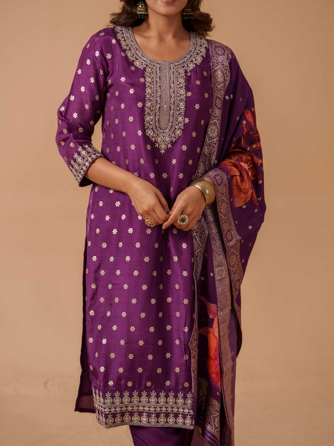 Palash Orchid Full Work Suit Set