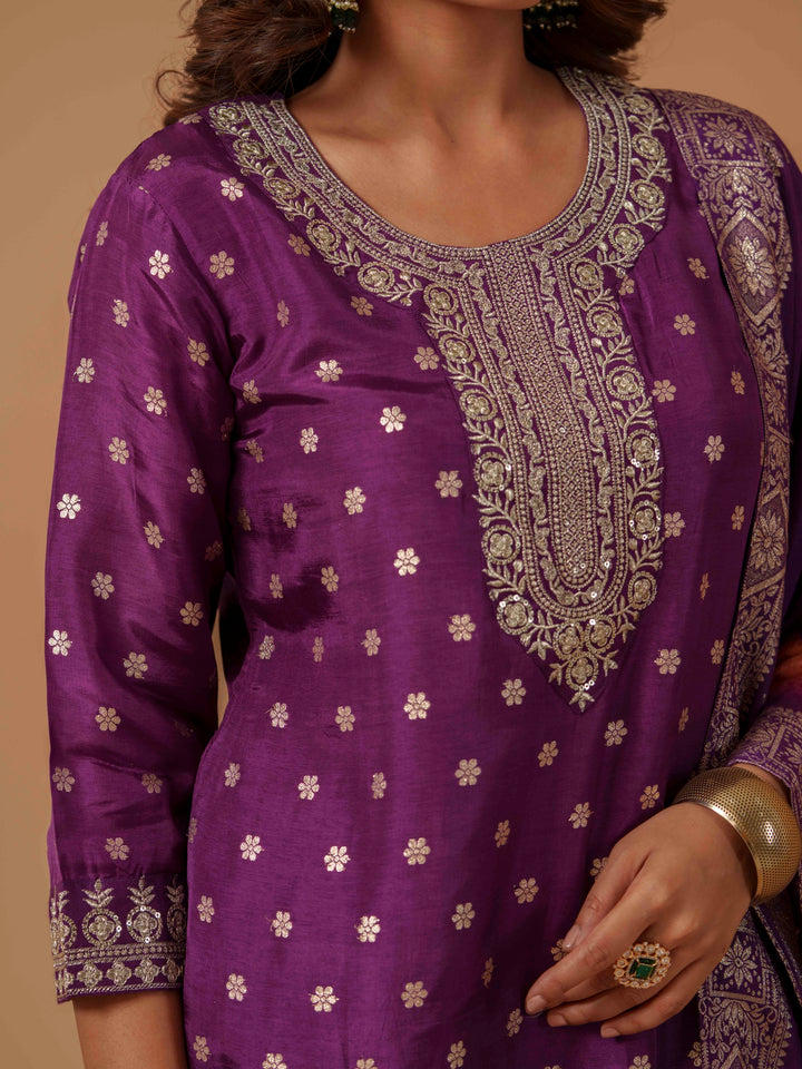 Palash Orchid Full Work Suit Set