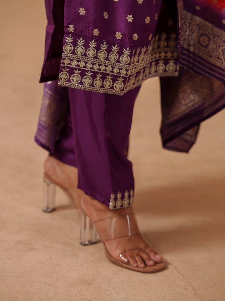 Palash Orchid Full Work Suit Set