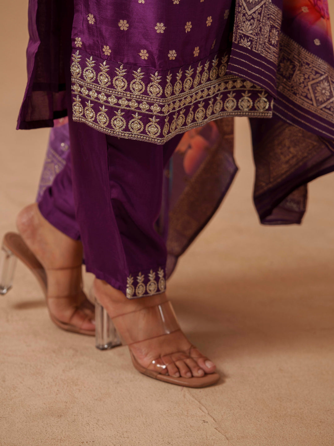 Palash Orchid Full Work Suit Set