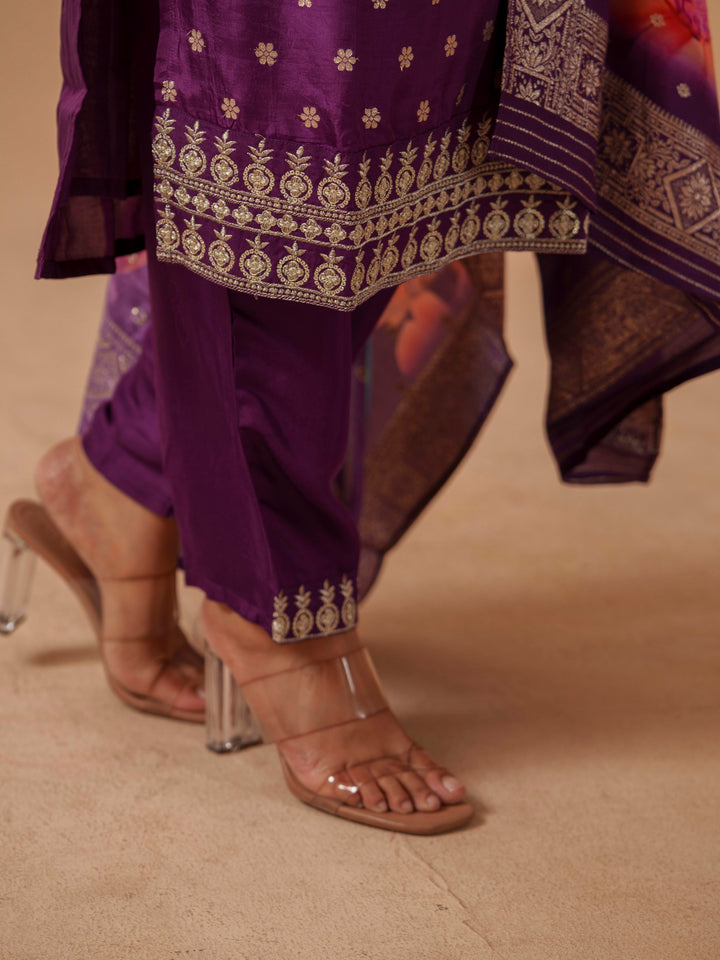 Palash Orchid Full Work Suit Set