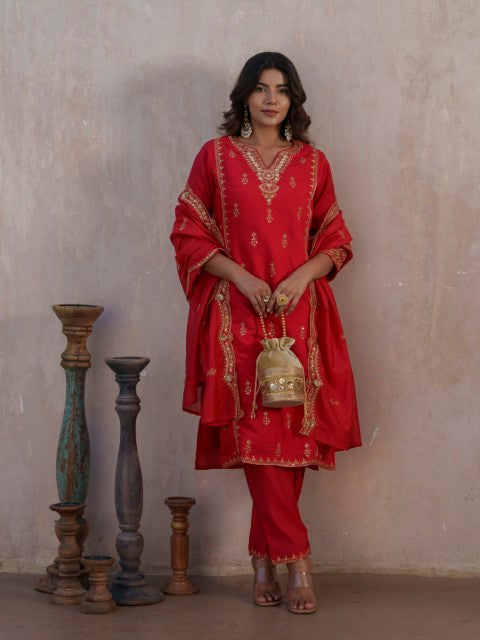 Tashvika Ruby Full Work Suit Set