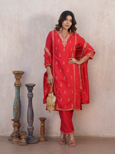 Tashvika Ruby Full Work Suit Set