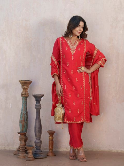 Tashvika Ruby Full Work Suit Set