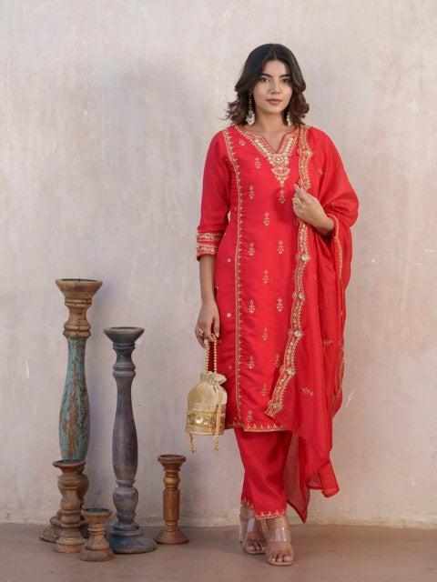 Tashvika Ruby Full Work Suit Set
