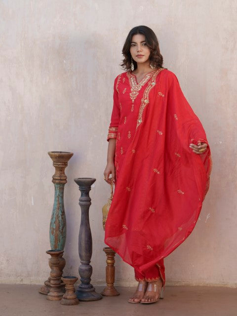 Tashvika Ruby Full Work Suit Set