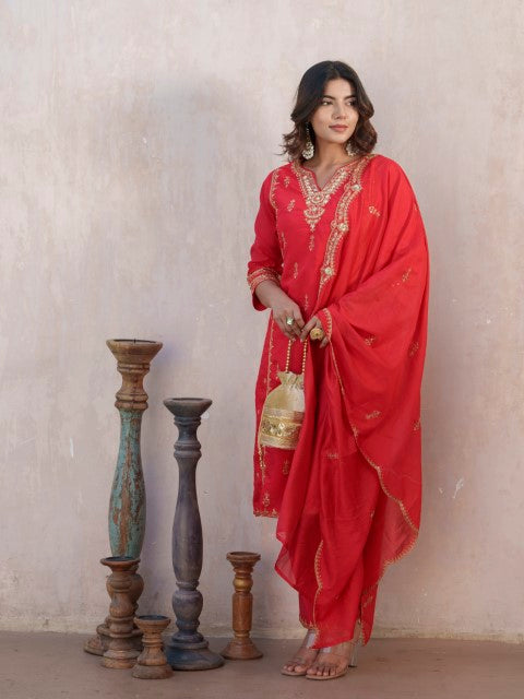 Tashvika Ruby Full Work Suit Set