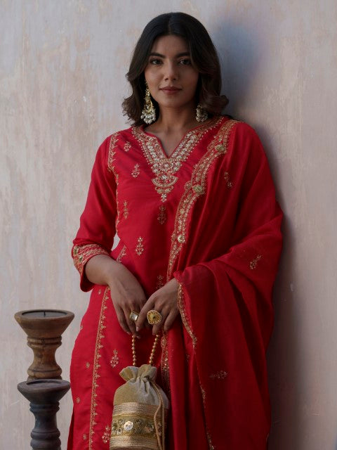 Tashvika Ruby Full Work Suit Set