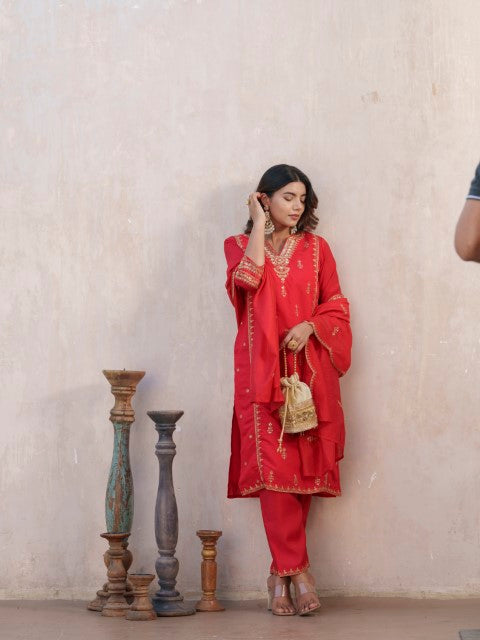 Tashvika Ruby Full Work Suit Set