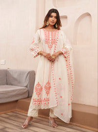 Tashvika MisriKesri Cotton Embroidered Lawn Suit Set