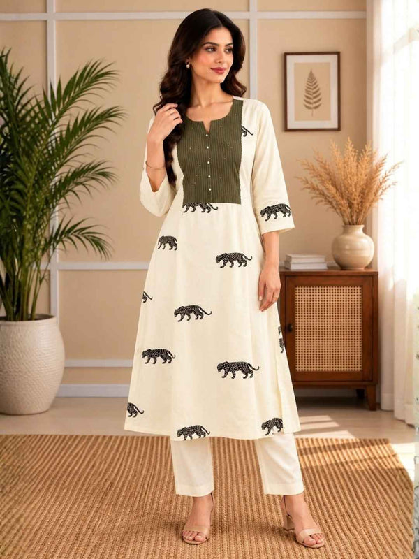 Abira Angel Printed Kurta Pant Set