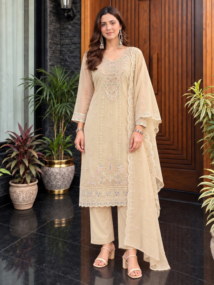 Adab caramel full work suit set