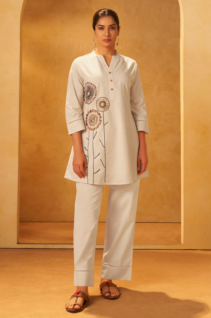 Rashtra Dove Embrodiery Cotton Co-ord Set