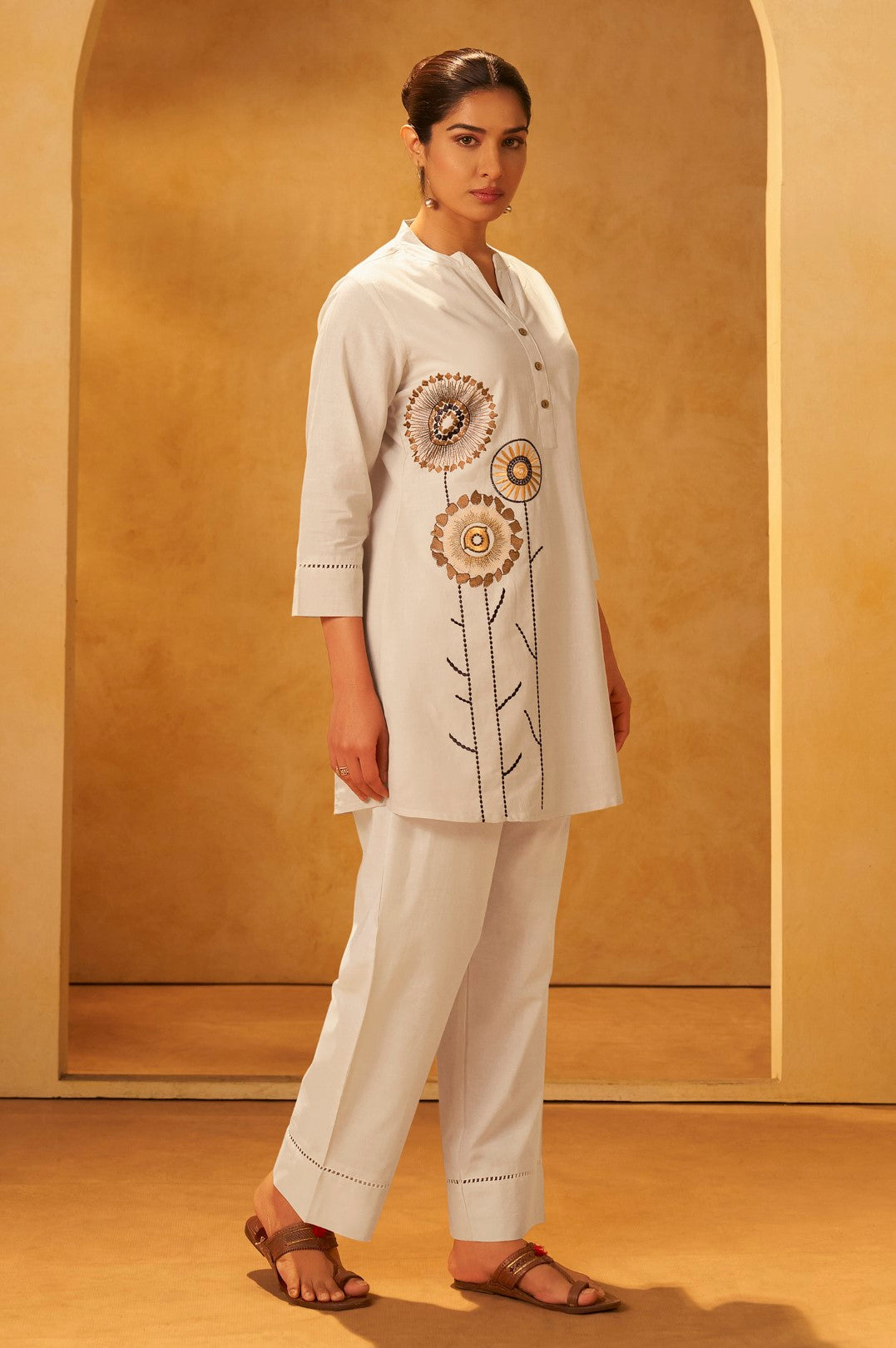 Rashtra Dove Embrodiery Cotton Co-ord Set