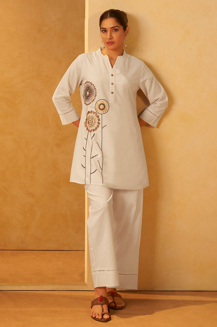 Rashtra Dove Embrodiery Cotton Co-ord Set