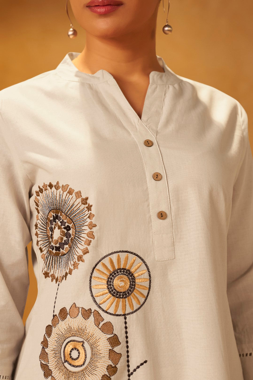 Rashtra Dove Embrodiery Cotton Co-ord Set